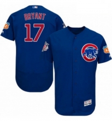 Mens Majestic Chicago Cubs 17 Kris Bryant Royal Blue Alternate Flex Base Authentic Collection MLB Jersey