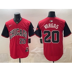 Men Chicago White Sox  20 Miguel Vargas Red Black 2025 City Connect Limited Stitched Baseball Jersey