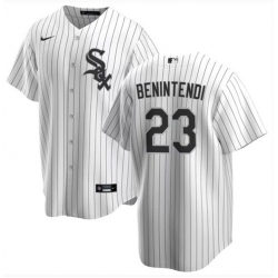 Men Chicago White Sox 23 Andrew Benintendi White Cool Base Stitched Jersey