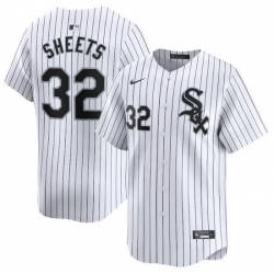 Men Chicago White Sox 32 Gavin Sheets White 2024 Home Limited Stitched Baseball Jersey