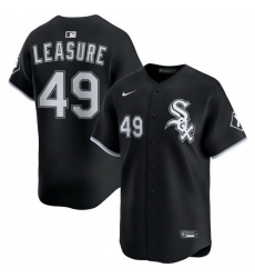 Men Chicago White Sox Nike Black Alternate Limited Jersey Leasure Jordan 49