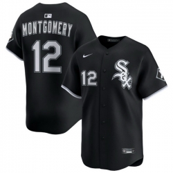 Men Chicago White Sox Nike Black Alternate Limited Jersey Montgomery Colson 12