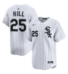 Men Chicago White Sox Nike Home Limited Jersey White Hill Derek 25