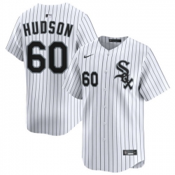 Men Chicago White Sox Nike Home Limited Jersey White Hudson Bryan 60