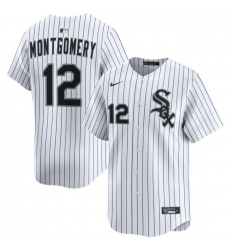 Men Chicago White Sox Nike Home Limited Jersey White Montgomery Colson 12
