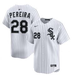 Men Chicago White Sox Nike White Alternate Limited Jersey PEREIRA 28