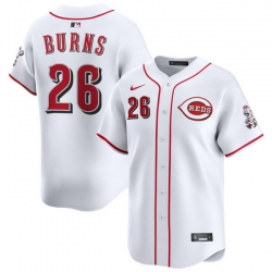 Men Cincinnati Reds Nike White Home Limited Custom Jersey Burns Chase 26