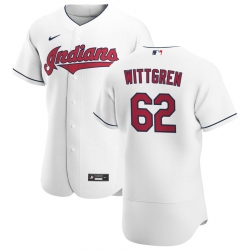 Men Cleveland Indians 62 Nick Wittgren Men Nike White Home 2020 Flex Base Team MLB Jersey