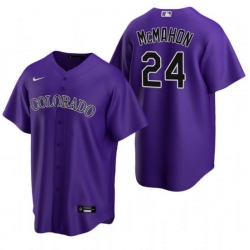 Men Colorado Rockies 24 Ryan McMahon Purple Stitched Baseball Jerse