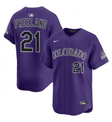 Men Colorado Rockies Nike Purple Alternate Limited Jersey Freeland Kyle 21