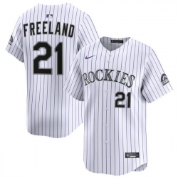 Men Colorado Rockies Nike White Alternate Limited Jersey Freeland Kyle 21