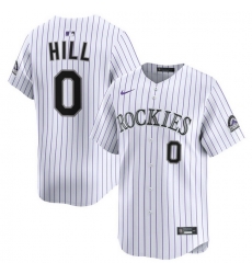 Men Colorado Rockies Nike White Alternate Limited Jersey Hill Jaden 0
