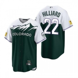 Men Nike Nike Colorado Rockies #22 Sam Hilliard City Connect Stitched Baseball Jersey