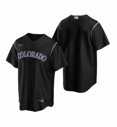 Mens Nike Colorado Rockies Blank Black Alternate Stitched Baseball Jersey