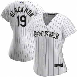 Colorado Rockies 19 Charlie Blackmon Nike Women Home 2020 MLB Player Jersey White