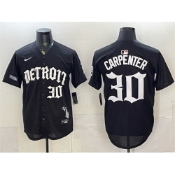 Men Detroit Tigers  30 Kerry Carpenter 2026 Black  Motor Gothic Edition  Vapor Premier Limited Stitched Baseball Jersey