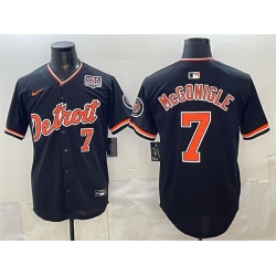 Men Detroit Tigers  7 Kevin McGonigle Black 2026 Alternate USA 250  Patch Vapor Premier Limited Stitched Baseball Jersey