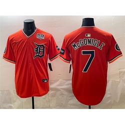 Men Detroit Tigers  7 Kevin McGonigle Pink Blue Limited Stitched Baseball Jersey