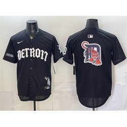 Men Detroit Tigers Team Big Logo 2026 Black  Motor Gothic Edition  Vapor Premier Limited Stitched Baseball Jersey