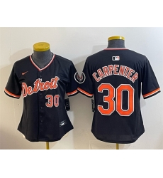 Youth Detroit Tigers  30 Kerry Carpenter Black 2026 Alternate Vapor Premier Limited Stitched Baseball Jersey