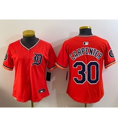 Youth Detroit Tigers  30 Kerry Carpenter Orange 2026 Alternate Vapor Premier Limited Stitched Baseball Jersey