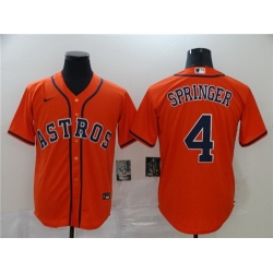 Astros 4 George Springer Orange 2020 Nike Cool Base Jersey Astros 4 George Springer Orange 2020 Nike Cool Base Jersey