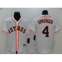 Astros 4 George Springer White 2020 Nike Cool Base Jersey Astros 4 George Springer White 2020 Nike Cool Base Jersey