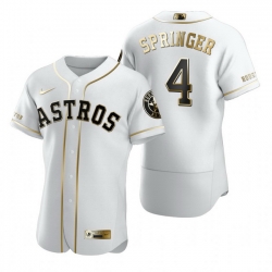 Houston Astros 4 George Springer White Nike Mens Authentic Golden Edition MLB Jersey Houston Astros 4 George Springer White Nike Mens Authentic Golden Edition MLB Jersey