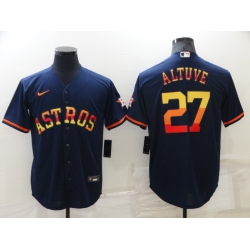 Men Houston Astros 27 Jose Altuve 2022 Navy Cool Base Stitched Jerse Men Houston Astros 27 Jose Altuve 2022 Navy Cool Base Stitched Jerse