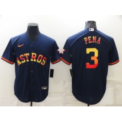Men Houston Astros 3 Jeremy Pena 2022 Navy Cool Base Stitched Jerse Men Houston Astros 3 Jeremy Pena 2022 Navy Cool Base Stitched Jerse