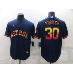 Men Houston Astros 30 Kyle Tucker 2022 Navy Cool Base Stitched Jerse Men Houston Astros 30 Kyle Tucker 2022 Navy Cool Base Stitched Jerse