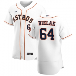 Men Houston Astros 64 Brandon Bielak Men Nike White Home 2020 Flex Base Player MLB Jersey Men Houston Astros 64 Brandon Bielak Men Nike White Home 2020 Flex Base Player MLB Jersey