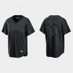 Men Houston Astros Active Player Custom Black Pitch Black Fashion Replica Stitched Jersey Men Houston Astros Active Player Custom Black Pitch Black Fashion Replica Stitched Jersey