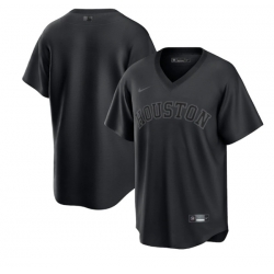 Men Houston Astros Blank Black Pitch Black Fashion Replica Stitched Jersey Men Houston Astros Blank Black Pitch Black Fashion Replica Stitched Jersey