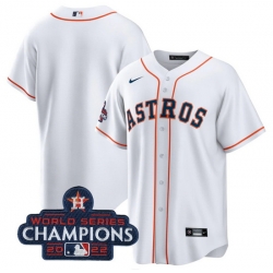 Men Houston Astros Blank White 2022 World Series Champions Home Stitched Baseball Jersey Men Houston Astros Blank White 2022 World Series Champions Home Stitched Baseball Jersey