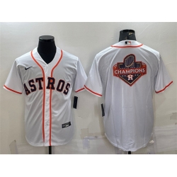 Men Houston Astros White 2022 World Series Champions Team Big Logo Cool Base Stitched Jersey Men Houston Astros White 2022 World Series Champions Team Big Logo Cool Base Stitched Jersey
