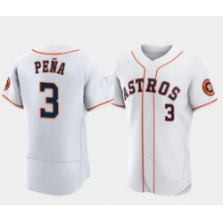 Men New Houston Astros #3 Jeremy Pena White Stitched Jersey Men New Houston Astros #3 Jeremy Pena White Stitched Jersey