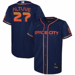 Men's Houston Astros #27 Jose Altuve Nike Navy 2022 City Connect Player Jersey Men's Houston Astros #27 Jose Altuve Nike Navy 2022 City Connect Player Jersey