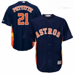 Mens Majestic Houston Astros 21 Andy Pettitte Replica Navy Blue Alternate Cool Base MLB Jersey Mens Majestic Houston Astros 21 Andy Pettitte Replica Navy Blue Alternate Cool Base MLB Jersey