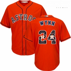 Mens Majestic Houston Astros 24 Jimmy Wynn Authentic Orange Team Logo Fashion Cool Base MLB Jersey  Mens Majestic Houston Astros 24 Jimmy Wynn Authentic Orange Team Logo Fashion Cool Base MLB Jersey
