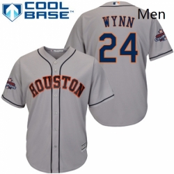 Mens Majestic Houston Astros 24 Jimmy Wynn Replica Grey Road 2017 World Series Champions Cool Base MLB Jersey  Mens Majestic Houston Astros 24 Jimmy Wynn Replica Grey Road 2017 World Series Champions Cool Base MLB Jersey