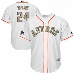 Mens Majestic Houston Astros 24 Jimmy Wynn Replica White 2018 Gold Program Cool Base MLB Jersey  Mens Majestic Houston Astros 24 Jimmy Wynn Replica White 2018 Gold Program Cool Base MLB Jersey