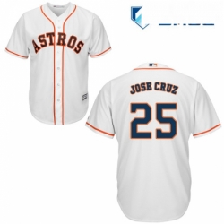 Mens Majestic Houston Astros 25 Jose Cruz Jr Replica White Home Cool Base MLB Jersey Mens Majestic Houston Astros 25 Jose Cruz Jr Replica White Home Cool Base MLB Jersey