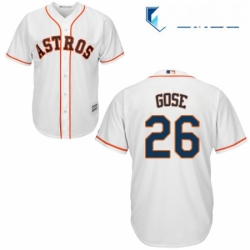 Mens Majestic Houston Astros 26 Anthony Gose Replica White Home Cool Base MLB Jersey  Mens Majestic Houston Astros 26 Anthony Gose Replica White Home Cool Base MLB Jersey