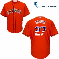 Mens Majestic Houston Astros 27 Jose Altuve Authentic Orange USA Flag Fashion MLB Jersey Mens Majestic Houston Astros 27 Jose Altuve Authentic Orange USA Flag Fashion MLB Jersey