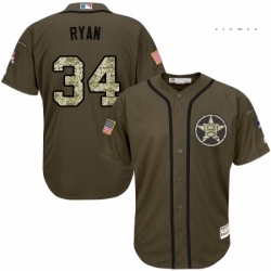 Mens Majestic Houston Astros 34 Nolan Ryan Replica Green Salute to Service MLB Jersey Mens Majestic Houston Astros 34 Nolan Ryan Replica Green Salute to Service MLB Jersey
