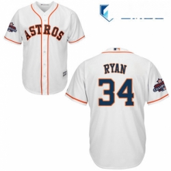 Mens Majestic Houston Astros 34 Nolan Ryan Replica White Home 2017 World Series Champions Cool Base MLB Jersey Mens Majestic Houston Astros 34 Nolan Ryan Replica White Home 2017 World Series Champions Cool Base MLB Jersey