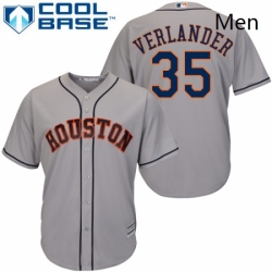 Mens Majestic Houston Astros 35 Justin Verlander Replica Grey Road Cool Base MLB Jersey  Mens Majestic Houston Astros 35 Justin Verlander Replica Grey Road Cool Base MLB Jersey