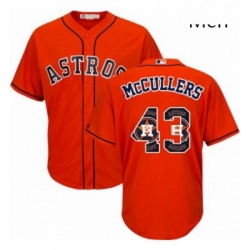 Mens Majestic Houston Astros 43 Lance McCullers Authentic Orange Team Logo Fashion Cool Base MLB Jersey Mens Majestic Houston Astros 43 Lance McCullers Authentic Orange Team Logo Fashion Cool Base MLB Jersey