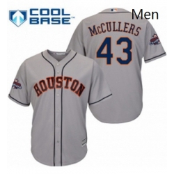 Mens Majestic Houston Astros 43 Lance McCullers Replica Grey Road 2017 World Series Champions Cool Base MLB Jersey Mens Majestic Houston Astros 43 Lance McCullers Replica Grey Road 2017 World Series Champions Cool Base MLB Jersey